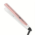 VAV Professional Ceramic Flat Iron 1 Inch 2 in 1 Hair Straightener - Instant Heat Up with Adjustable Temperature 284-446°F, LCD Display & Auto Shut Off, Plug Powered, 38W, Pink