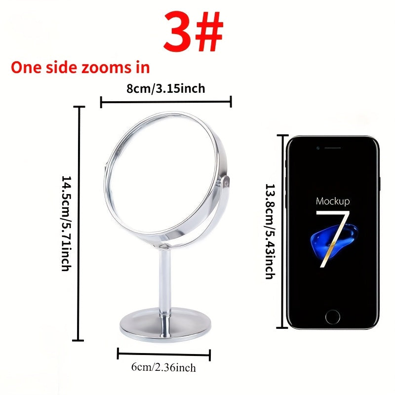 1pc 1pcs Double-Sided Rotating Handheld Mirror with 360° Spin - Full-Length & Regular Mirror Suitable for Travel, for Women,, - Ideal Gift for Mom, Birthday, Mother's Day, Graduation (Compact,)