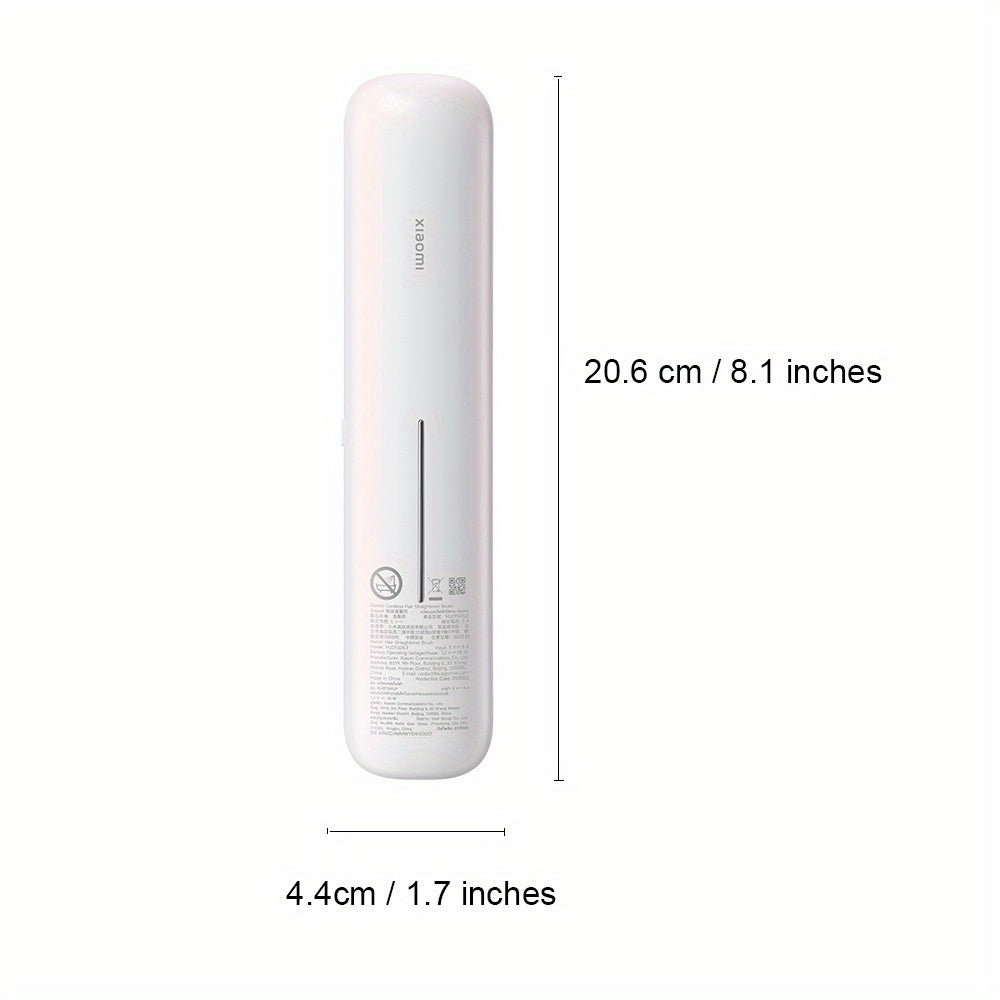 Xiaomi Cordless Hair Straightener Brush Ceramic Negative Ions | 160°C\u002F180°C\u002F200°C 3 Gears, Portable for Travel, USB Powered, Battery