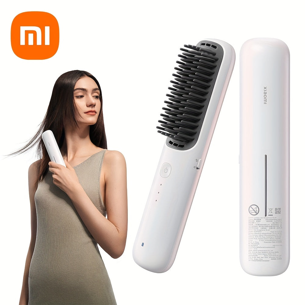 Xiaomi Cordless Hair Straightener Brush Ceramic Negative Ions | 160°C\u002F180°C\u002F200°C 3 Gears, Portable for Travel, USB Powered, Battery