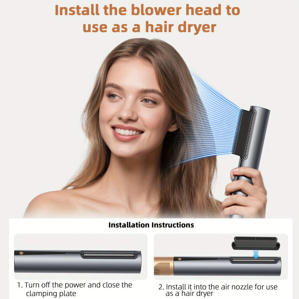 Air Straightener with High-Speed Air Hair Straightener, Smart Temperature Control, No Heat Damage, Travel-Friendly Design Hair Straightener 2 in 1 Wet to Dry