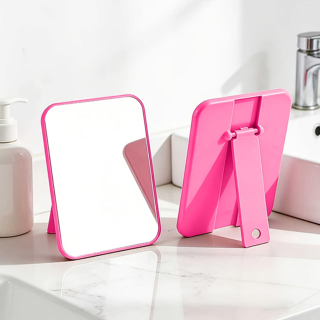 Telescopic Rectangular 3-In-1 Mirror, Handheld\u002FHanging\u002FDesktop Multi-Functional, Bathroom Vanity Mirror, Campus Season Dormitory Essential, Valentine'S Day\u002FWedding Season\u002FChristmas\u002FMother'S Day Practical Souvenir