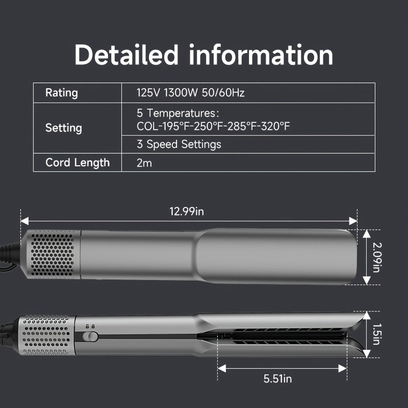2-in-1 Hair Straightener And Hair Dryer, Wet-to-Dry Technology, High-Speed Airflow for Rapid Heating, LCD Display, Auto-Shutoff, Easy Styling.