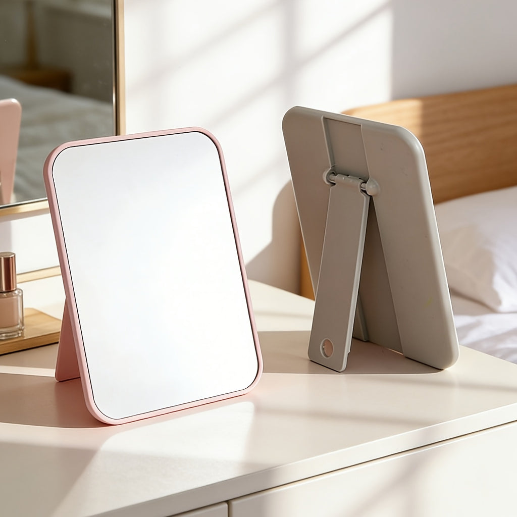 Telescopic Rectangular 3-In-1 Mirror, Handheld\u002FHanging\u002FDesktop Multi-Functional, Bathroom Vanity Mirror, Campus Season Dormitory Essential, Valentine'S Day\u002FWedding Season\u002FChristmas\u002FMother'S Day Practical Souvenir