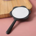 Cute Flower Handheld Mirror DIY Cream Gel Mirror Portable Makeup Student Small Mirror Creative Handle Mirror Touch up Handheld Mirror Portable Mini Handle Mirror