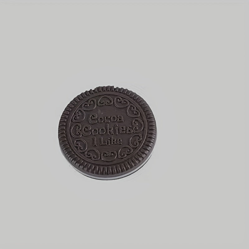 Creative Ins Style Chocolate Filling Cookie Makeup Mirror Cute Portable Handheld Dressing Mirror Foldable Round Mirror