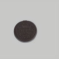 Creative Ins Style Chocolate Filling Cookie Makeup Mirror Cute Portable Handheld Dressing Mirror Foldable Round Mirror